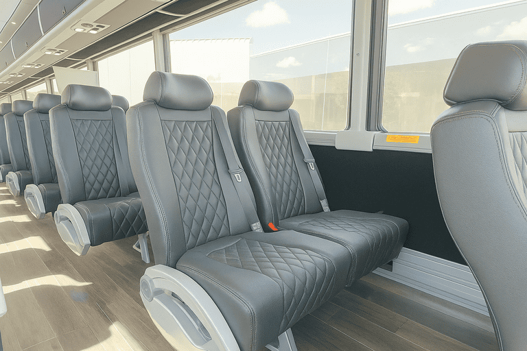 interior of Rancho Santa Margarita Charter Bus charter bus